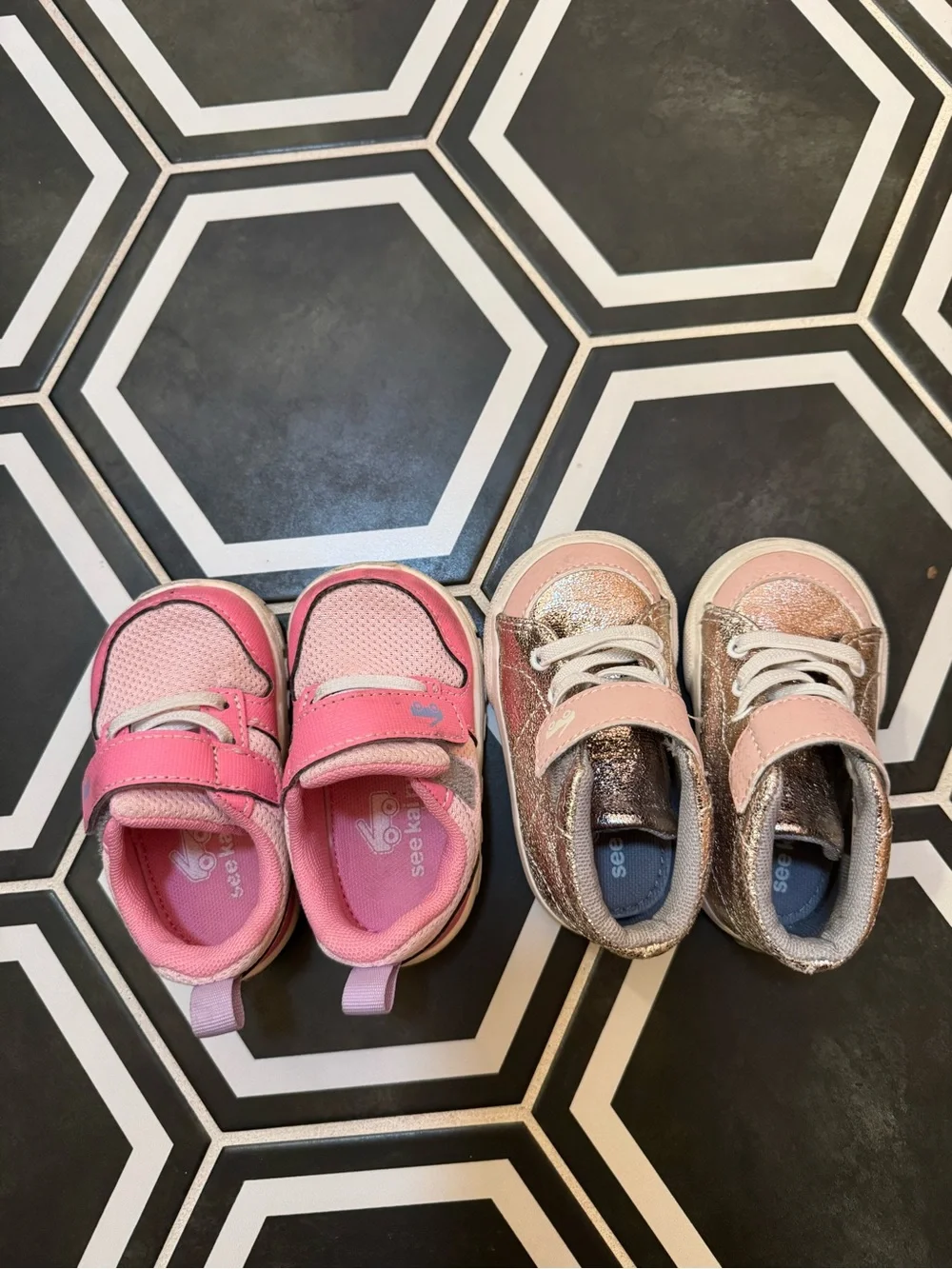 See Kai Run Pink Toddlers' Sneakers with Glitter Accents